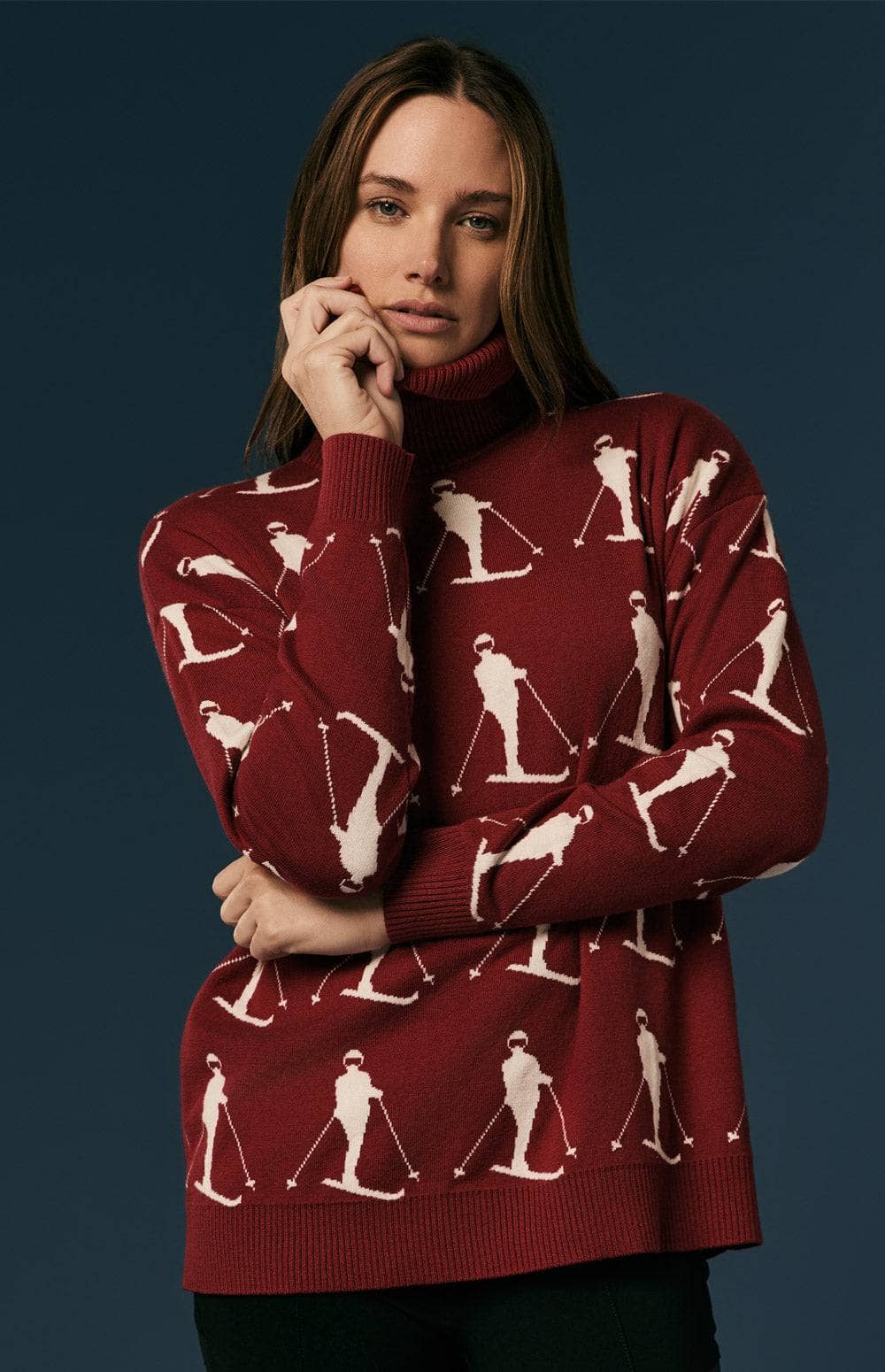 Dani Vintage Ski Sweater, Deep Red | Alp N Rock 0 Womens Sweater Dani Vintage Sweater | Deep Red