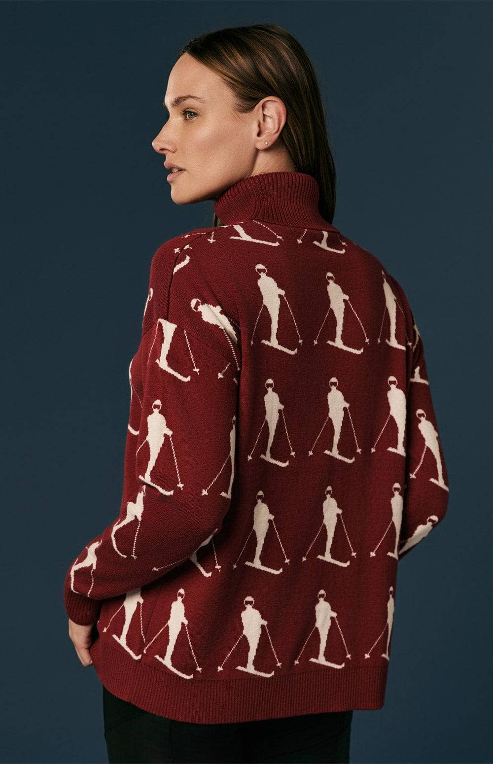 Dani Vintage Ski Sweater, Deep Red | Alp N Rock 0 Womens Sweater Dani Vintage Sweater | Deep Red