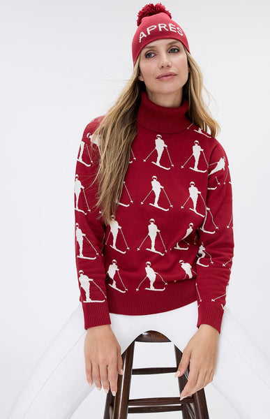 Deep sale red sweater