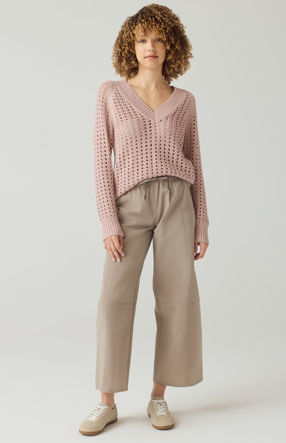 Kinna Cable Knit Sweater | Rose