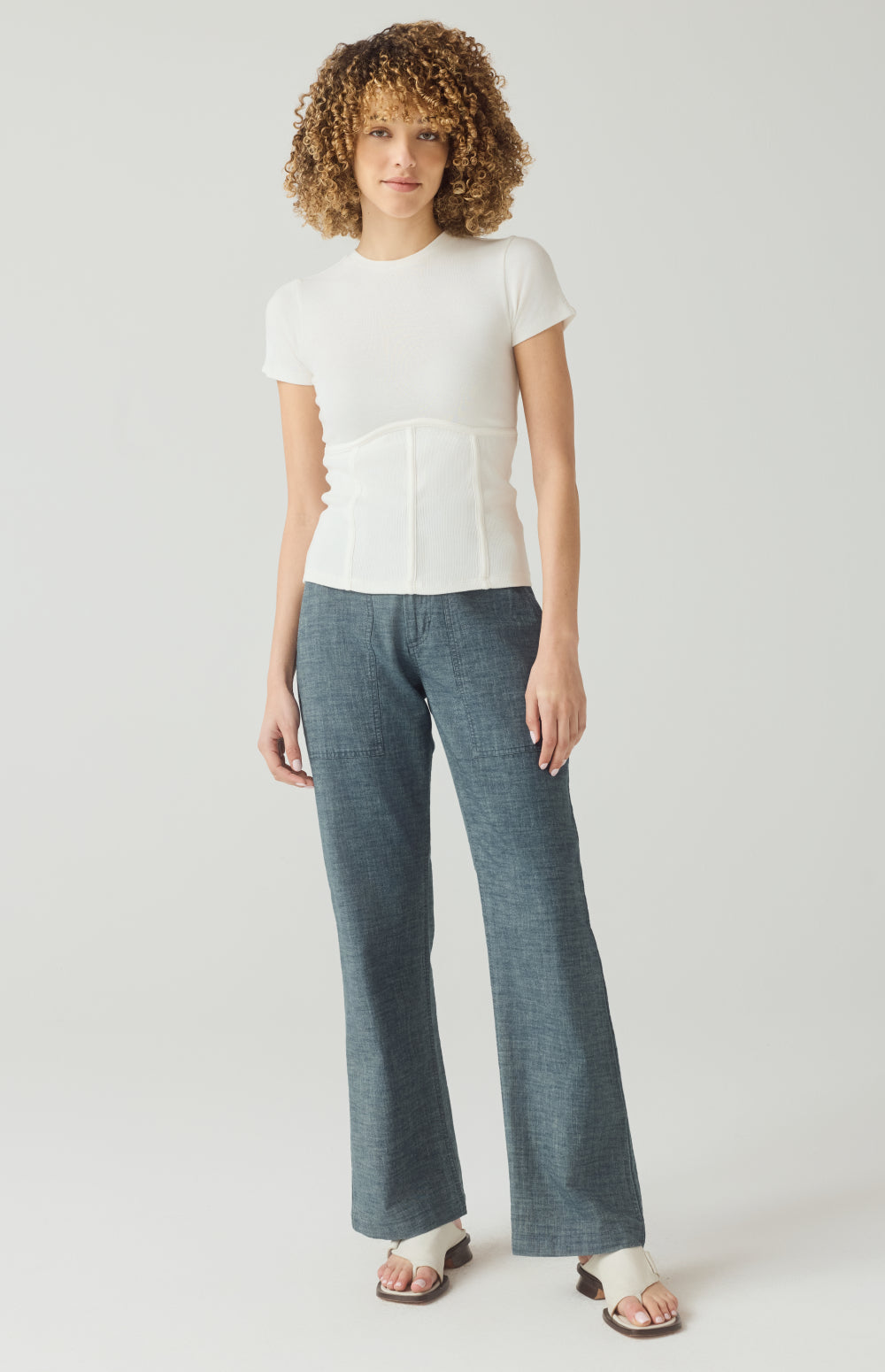 Miranda Short Sleeve Crew | Off White