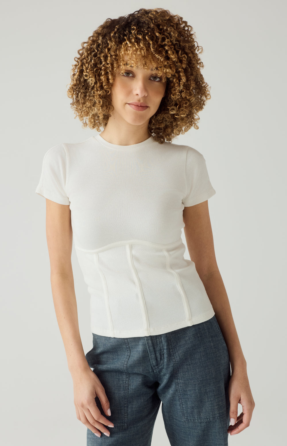 Miranda Short Sleeve Crew | Off White