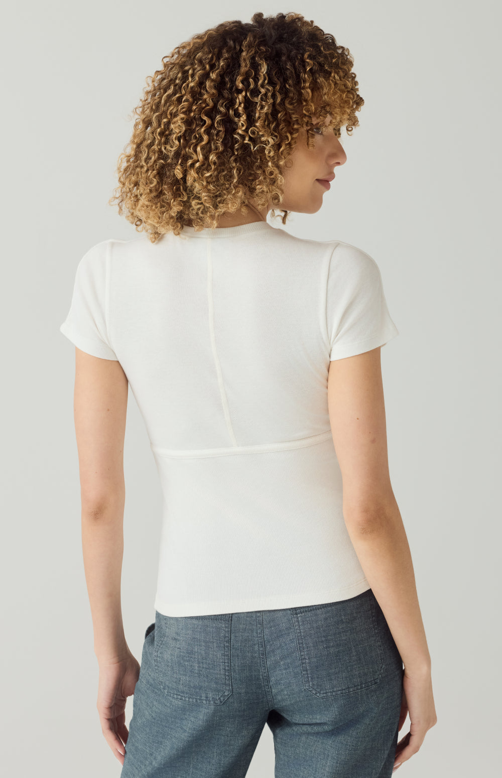 Miranda Short Sleeve Crew | Off White