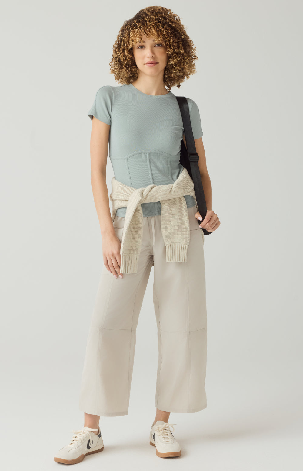 Miranda Short Sleeve Crew | Silver Blue