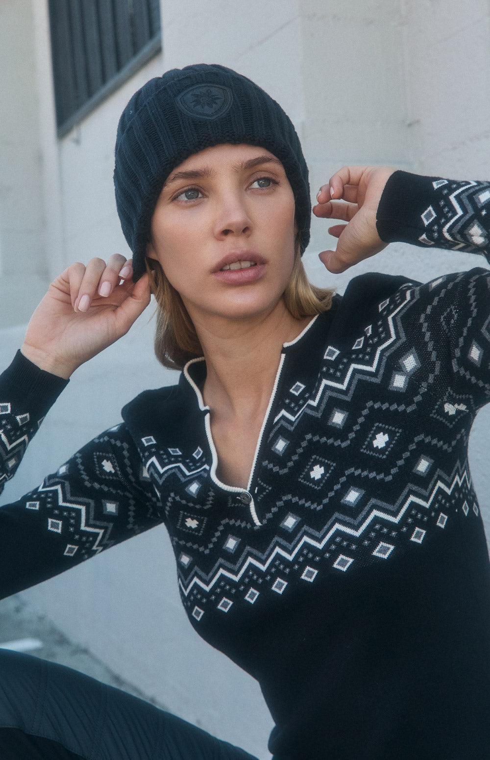 Alp N Rock Adel Rib Beanie, black ribbed beanie for women