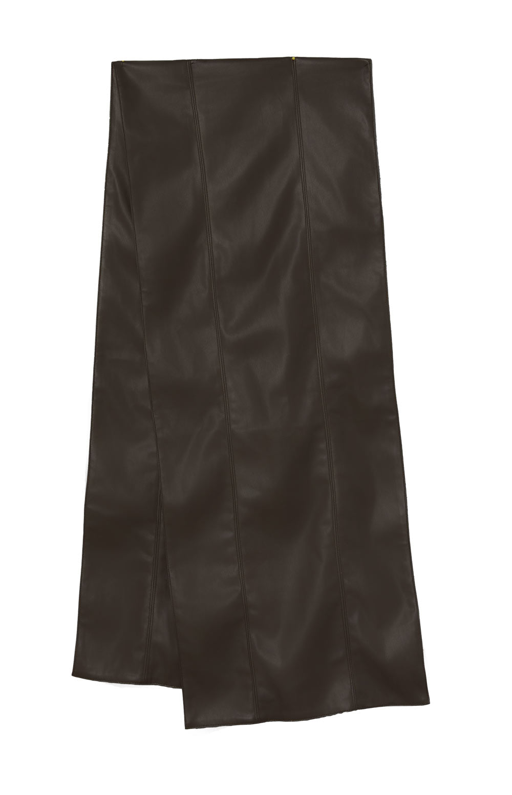 Alp N Rock Andri Faux Leather Scarf, extra wide dark brown faux leather scarf for women