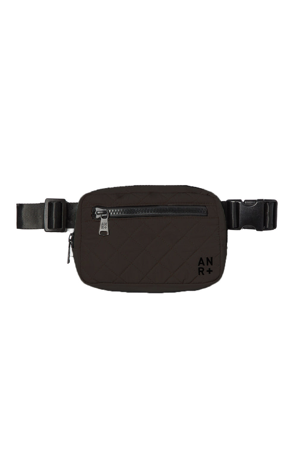 Alp N Rock City Belt Bag, dark brown quilted belt bag for women with multiple zip pockets