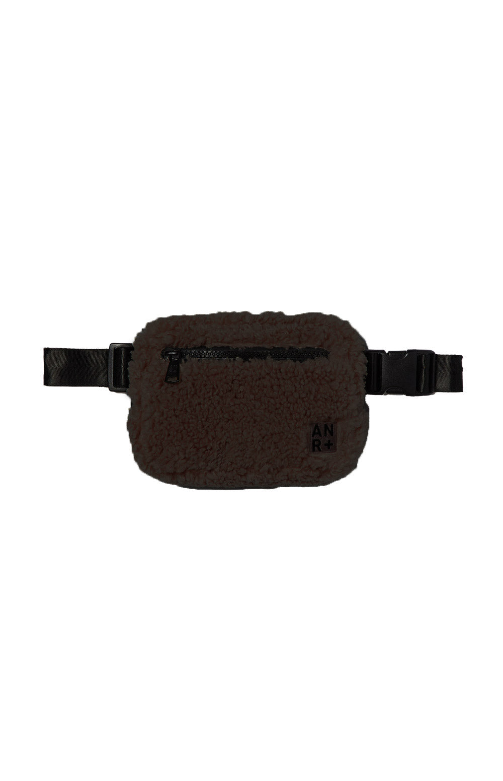Alp N Rock City Shearling Belt Bag, dark brown shearling belt bag for women with zip pockets