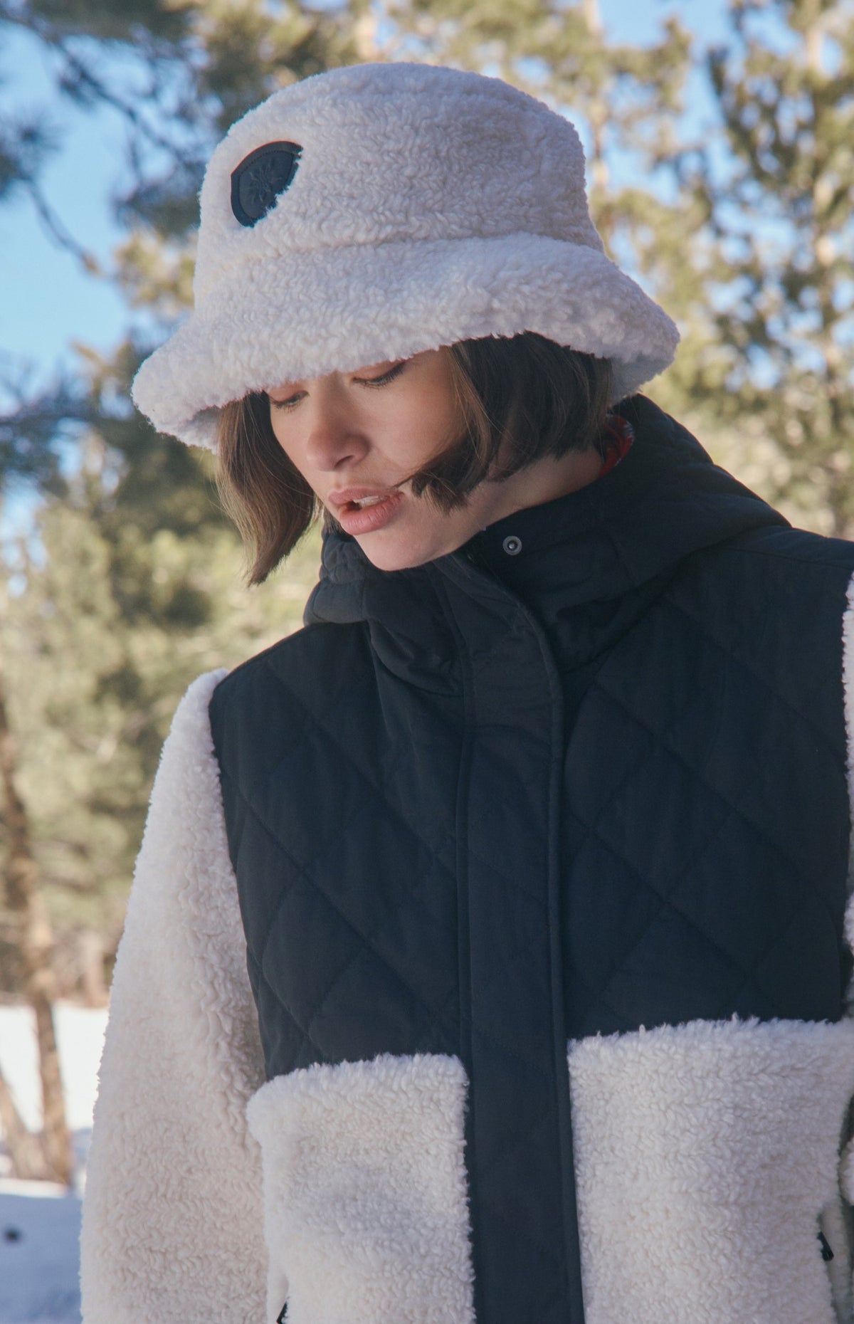 Shearling Bucket Hat, Ivory | Alp N Rock Alp N Rock Accessories Shearling Bucket Hat | Ivory