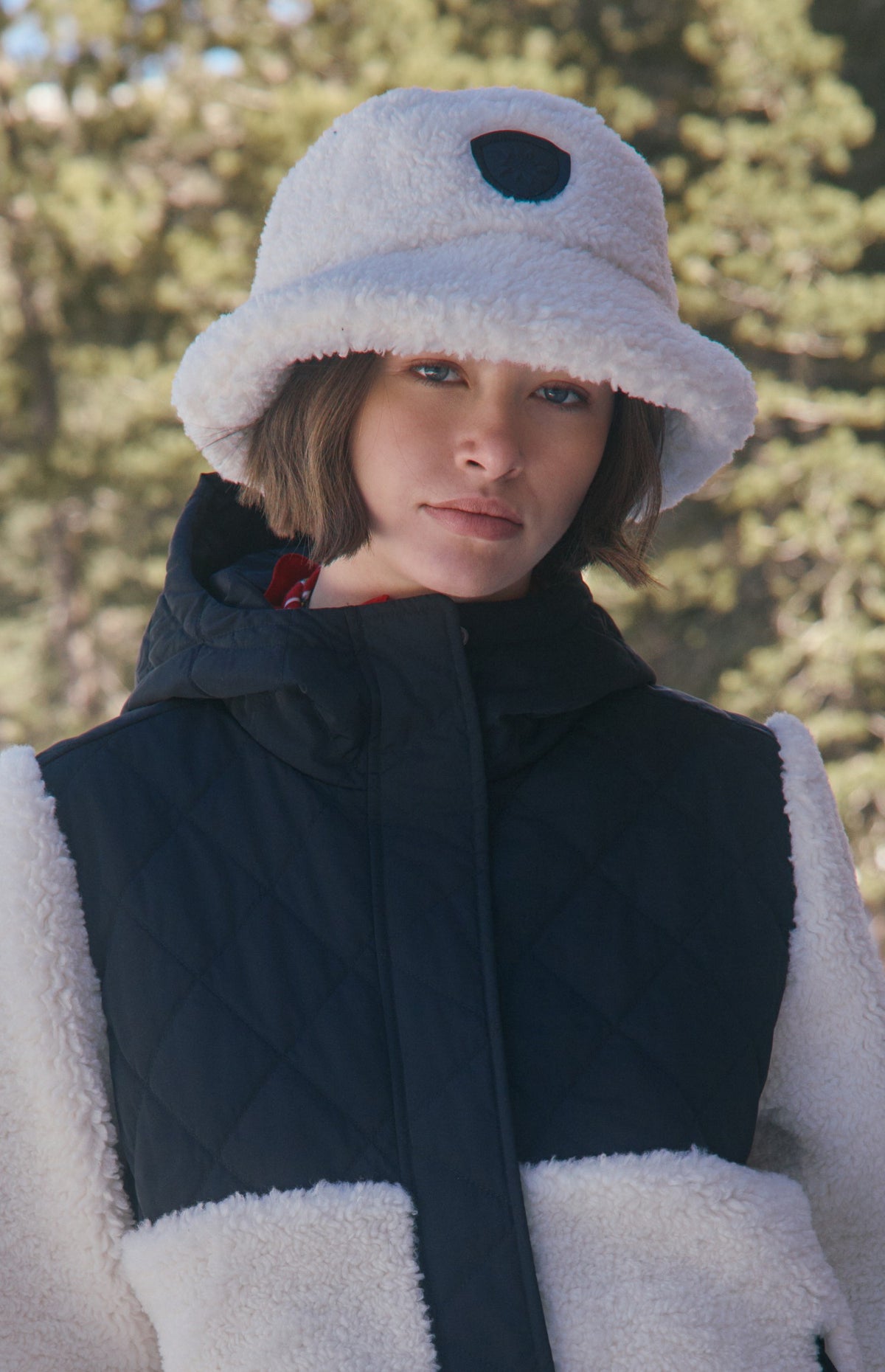Shearling Bucket Hat, Ivory | Alp N Rock Alp N Rock Accessories Shearling Bucket Hat | Ivory