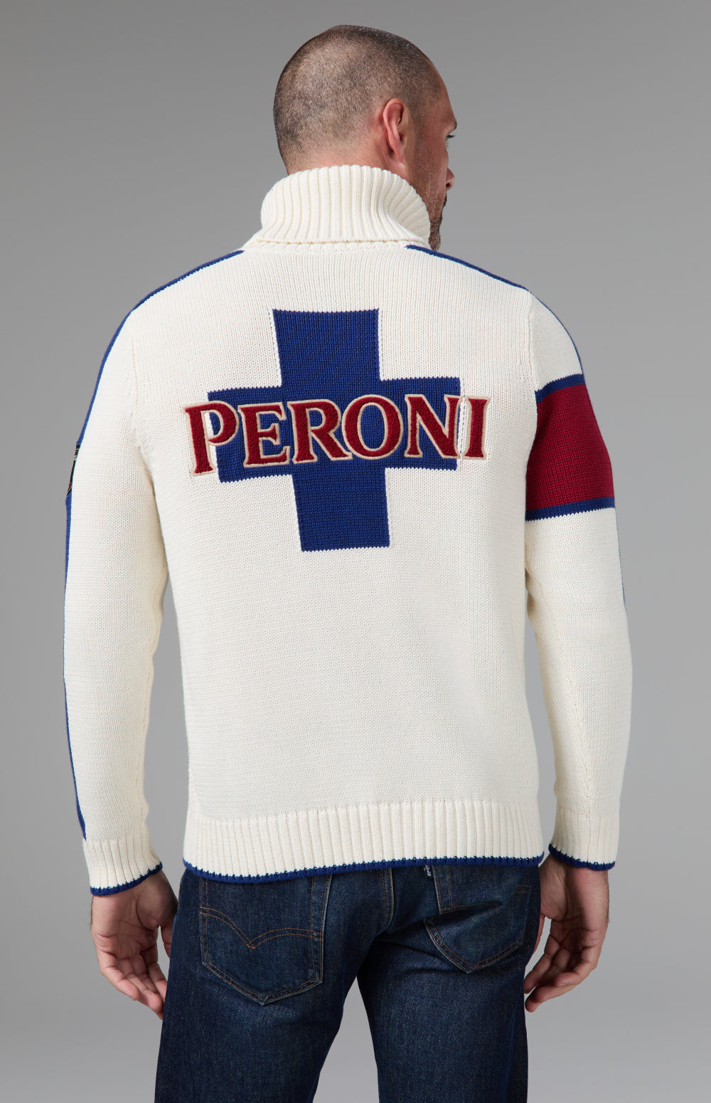 Peroni X Alp N Rock Unisex Stripe Pullover | Ivory Alp N Rock Mens Shirt Peroni X Alp N Rock Unisex Stripe Pullover | Ivory