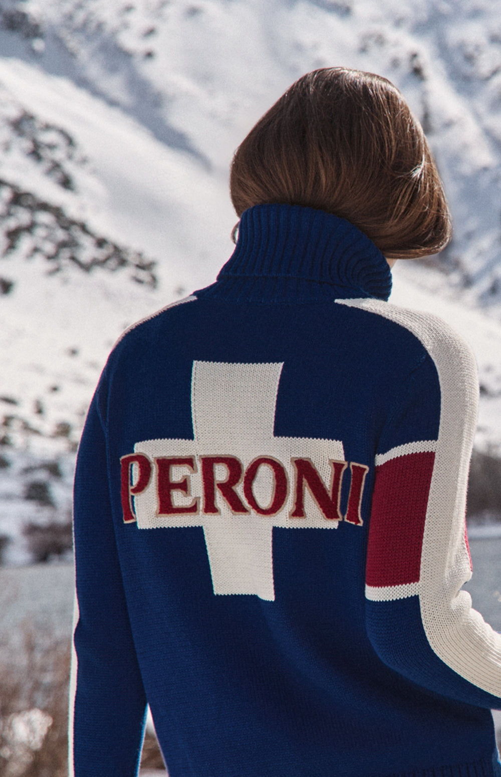 Peroni Unisex Stripe Pullover, Dark Blue | Alp N Rock Alp N Rock Mens Shirt Peroni X Alp N Rock Unisex Stripe Pullover | Peroni Dark Blue