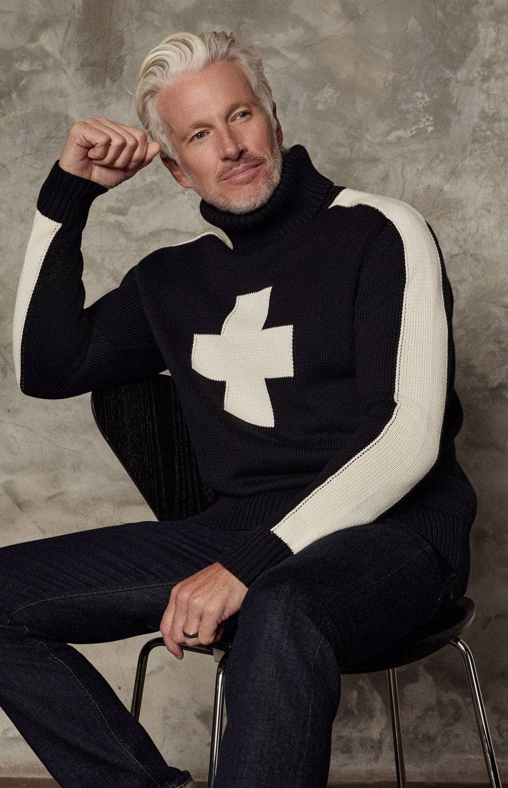 Elias Turtle Neck Ski Sweater, Black | Alp N Rock Alp N Rock Mens Sweater Elias Turtle Neck Ski Sweater | Black