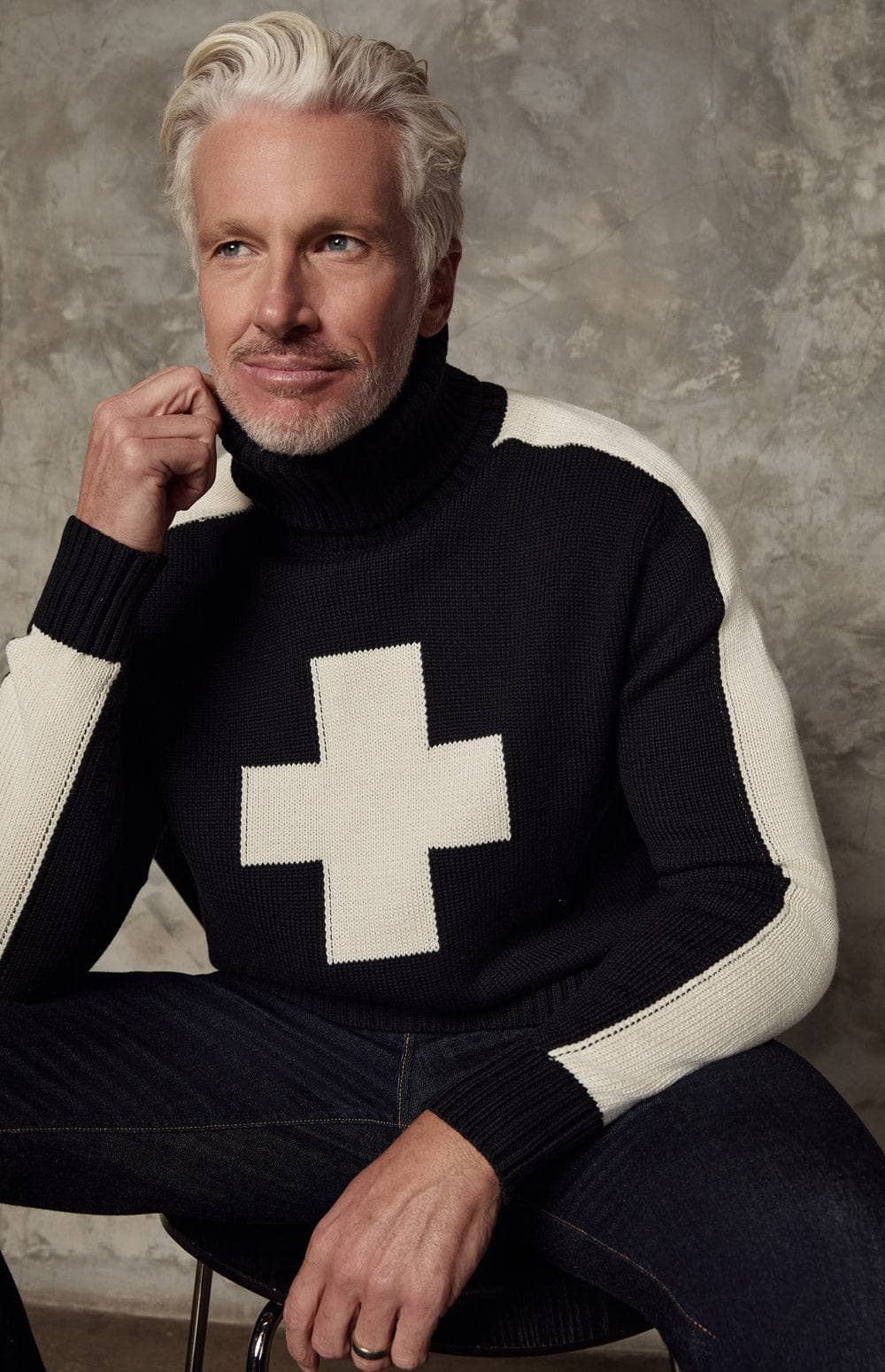Elias Turtle Neck Ski Sweater, Black | Alp N Rock Alp N Rock Mens Sweater Elias Turtle Neck Ski Sweater | Black
