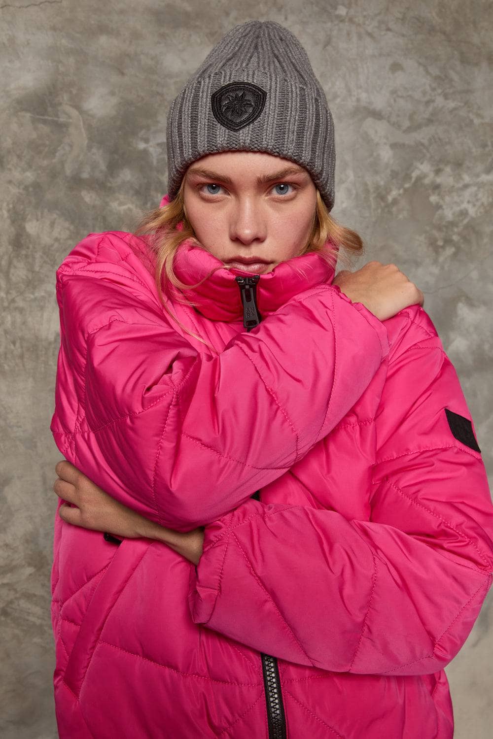 Pink down coat womens best sale