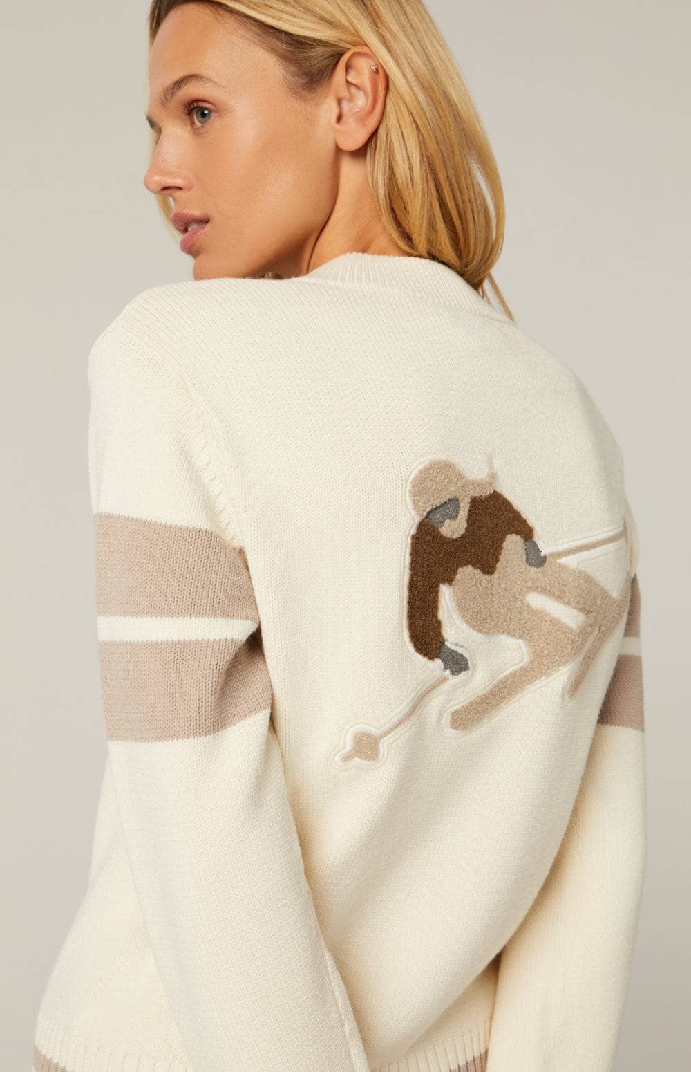 Rory Full Zip Cardigan, Ivory Alp N Rock Women's Sweater