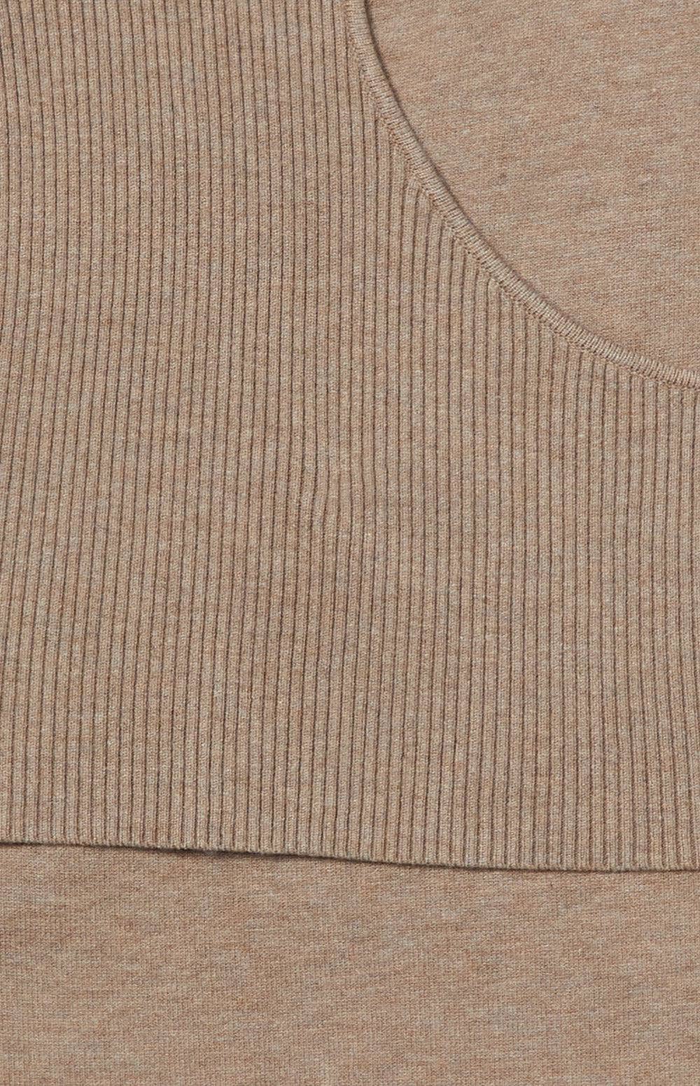 Tashin Asymetric Sweater by Alp N Rock, Women's Beige Sweater, Fitted Design with Geometric Cut Outs