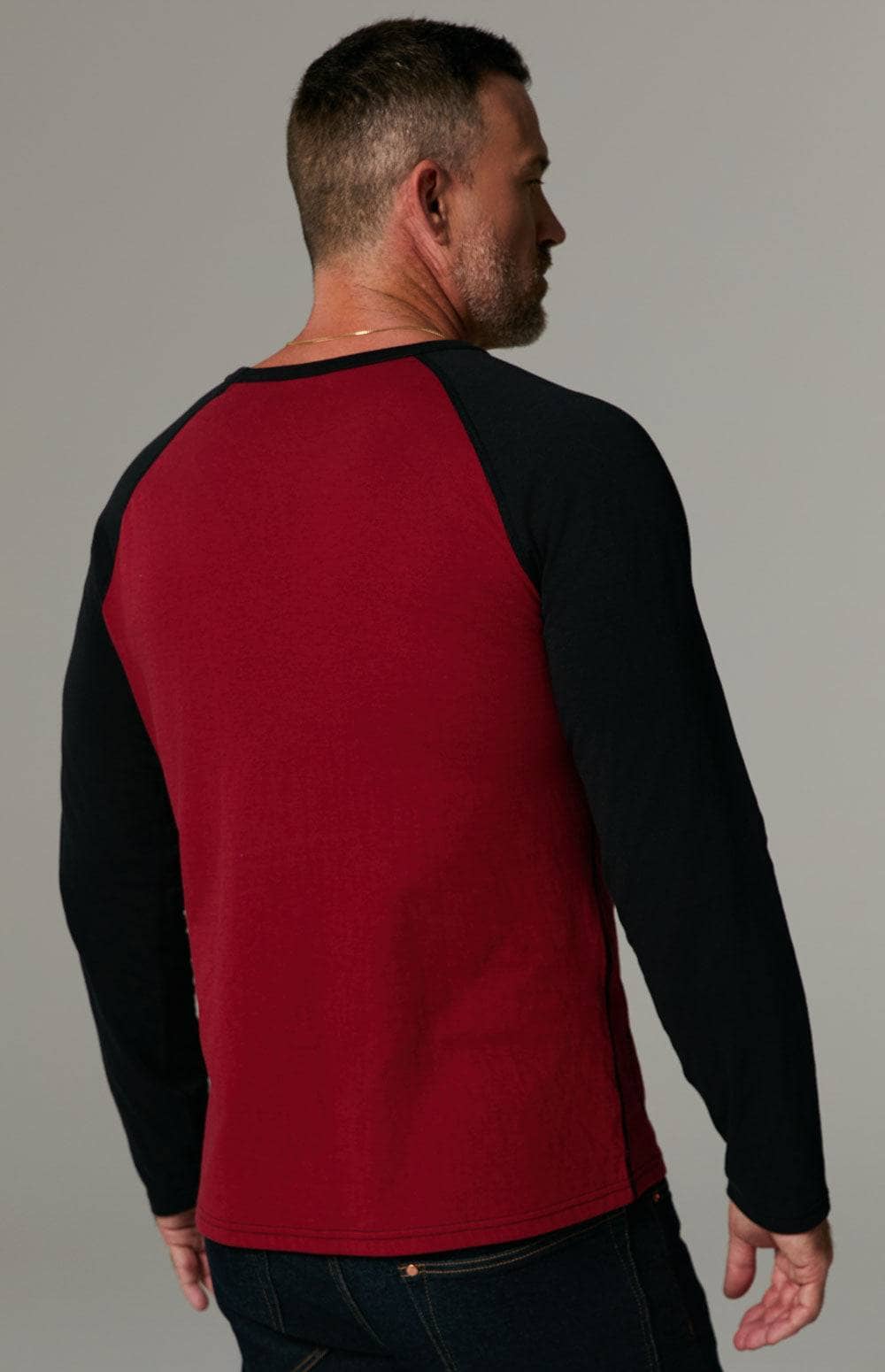 Ski Patrol Crew by Alp N Rock, Men's Red and Black Long Sleeve Shirt with Faux Leather Cross on Chest