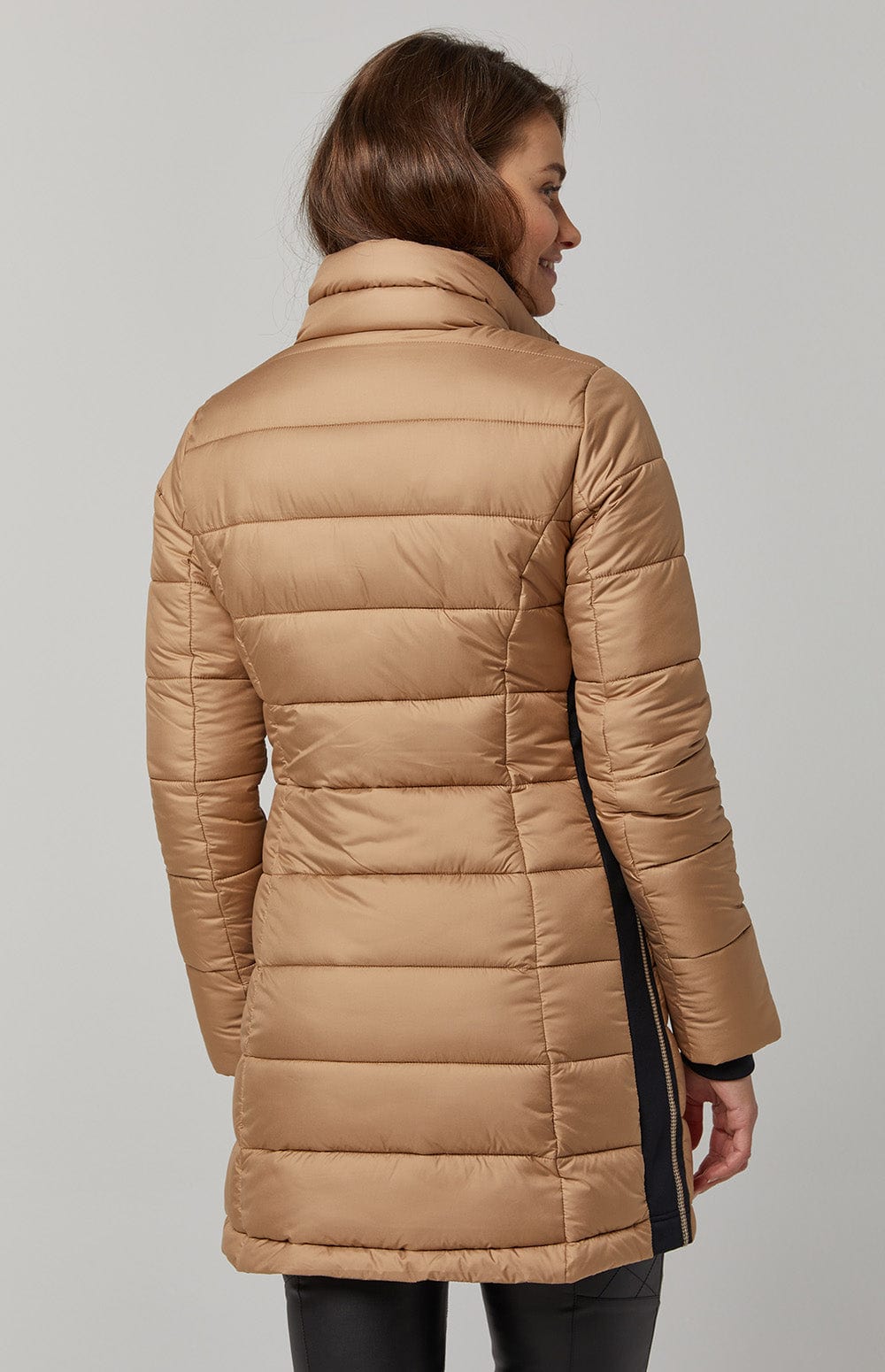 Dua Puffer Coat by Alp N Rock, Women's Brown Long Puffer Jacket