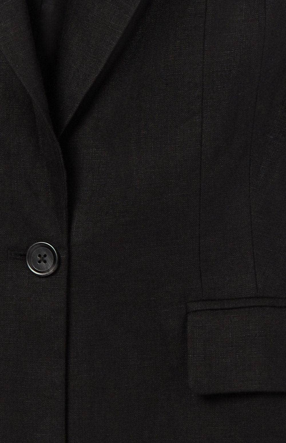 Emerson Blazer by Alp N Rock, Women's Black Linen Blazer with Pockets