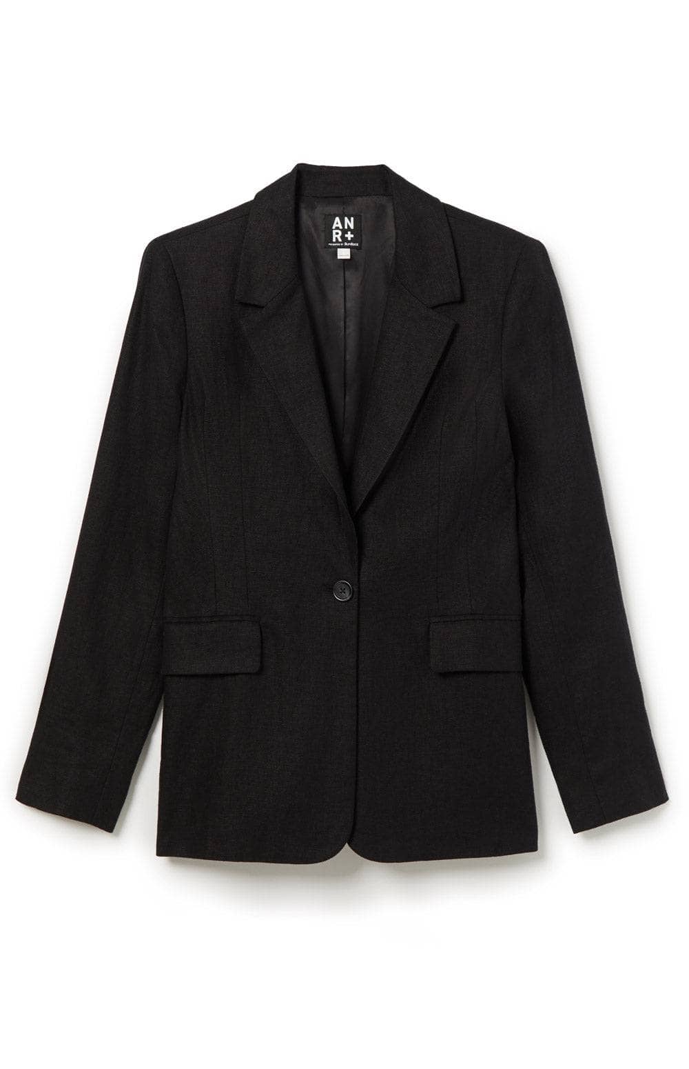 Emerson Blazer by Alp N Rock, Women's Black Linen Blazer with Pockets