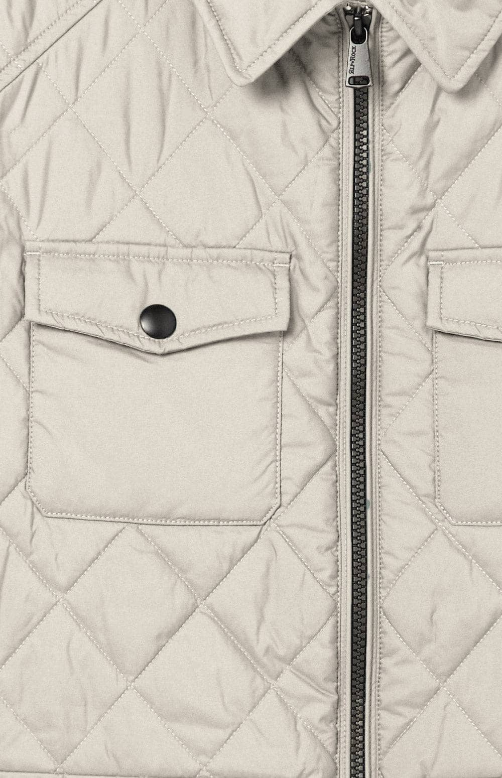 Field Jacket by Alp N Rock, Women's Beige Quilted Field Jacket with Patch Pockets