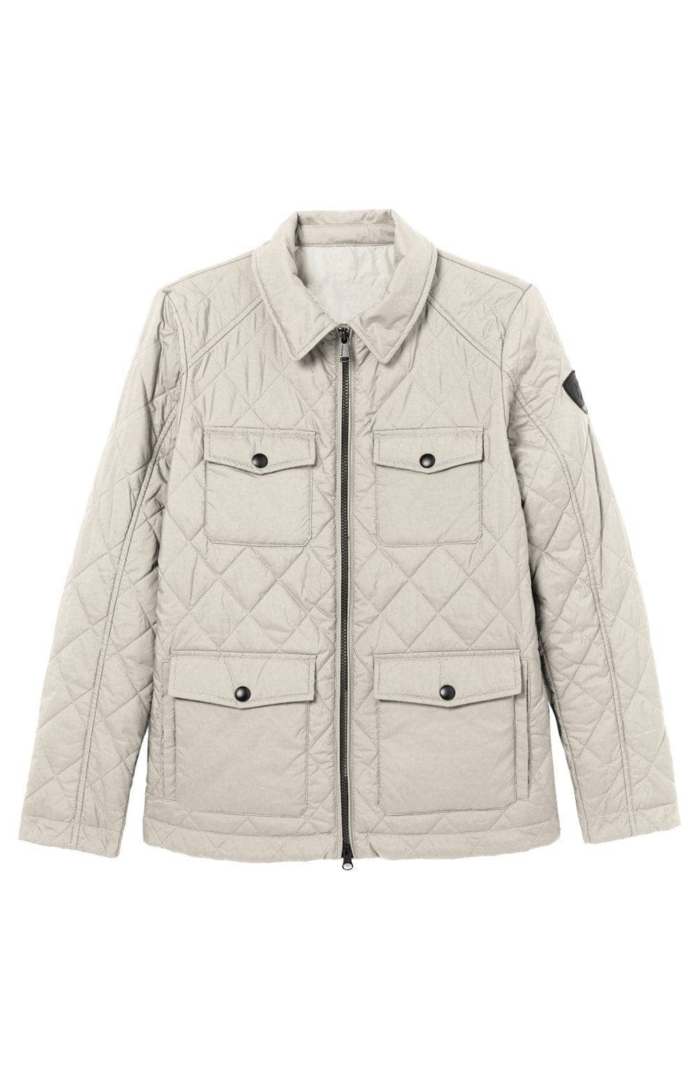 Field Jacket by Alp N Rock, Women's Beige Quilted Field Jacket with Patch Pockets