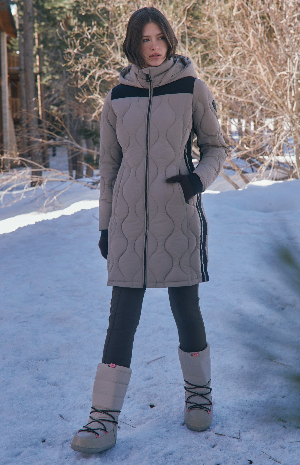 Chamonix Long Jacket, Fossil | Alp N Rock Alp N Rock Womens Outerwear Chamonix Long Jacket | Fossil