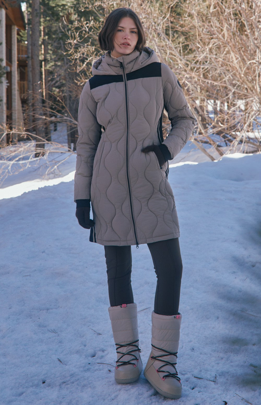 Chamonix Long Jacket, Fossil | Alp N Rock Alp N Rock Womens Outerwear Chamonix Long Jacket | Fossil