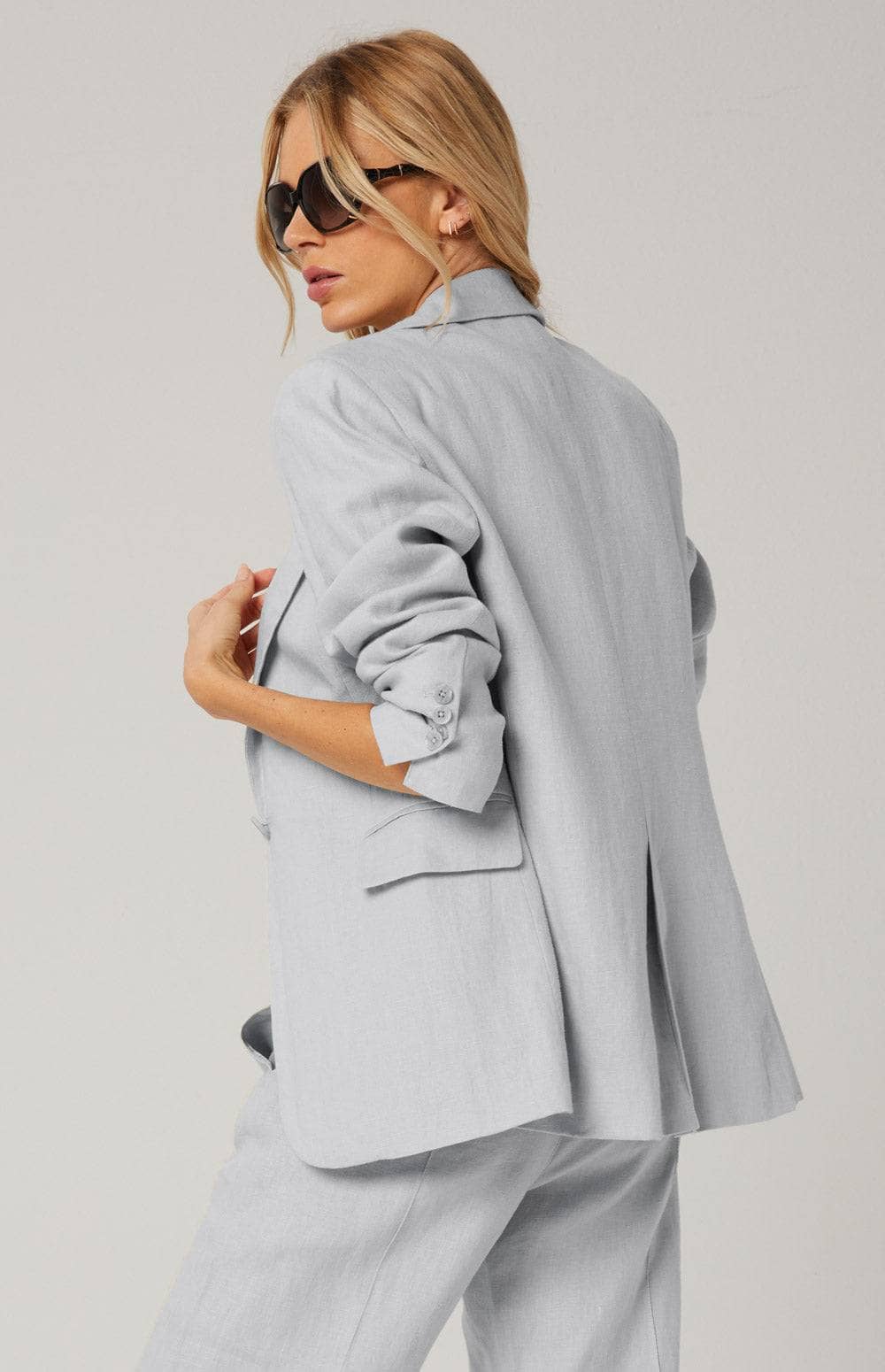 Alp N Rock Emerson Blazer, Women's Black Linen Blazer