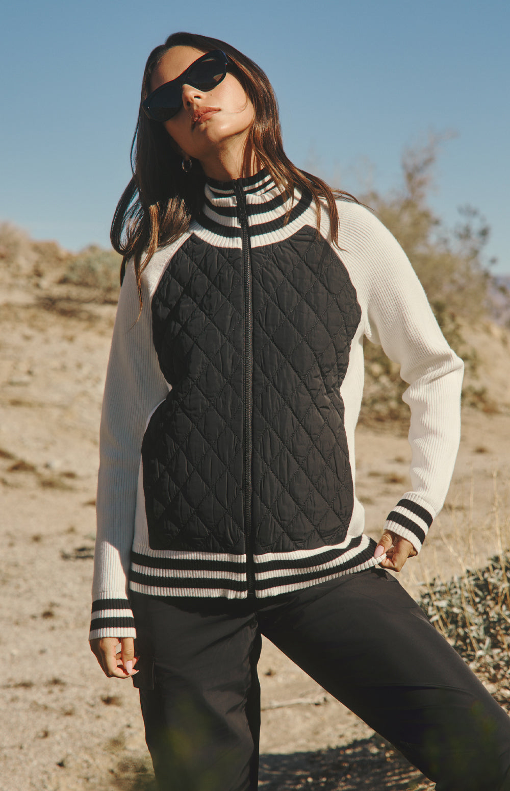 Harlow Quilted Jacket, Black | Alp N Rock | Women's Outerwear Alp N Rock Womens Outerwear Harlow Sweater Jacket | Black