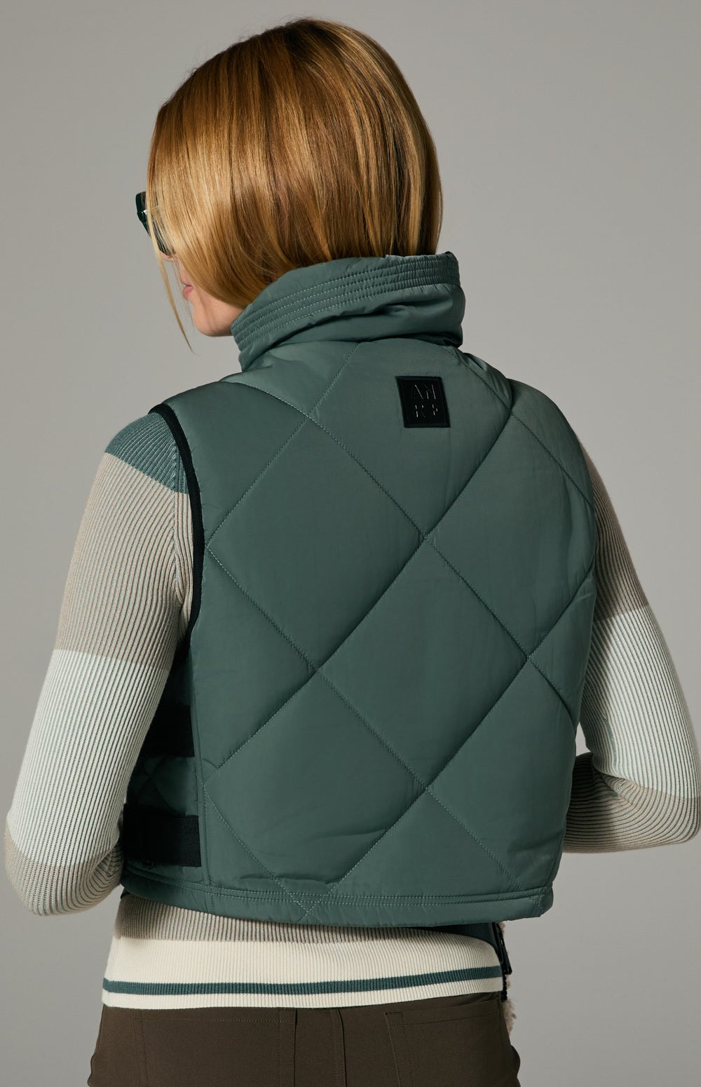 Alp N Rock La Vitesse Vest, green cropped quilted vest for women