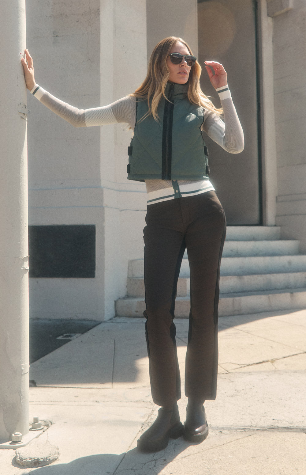 Alp N Rock La Vitesse Vest, green cropped quilted vest for women