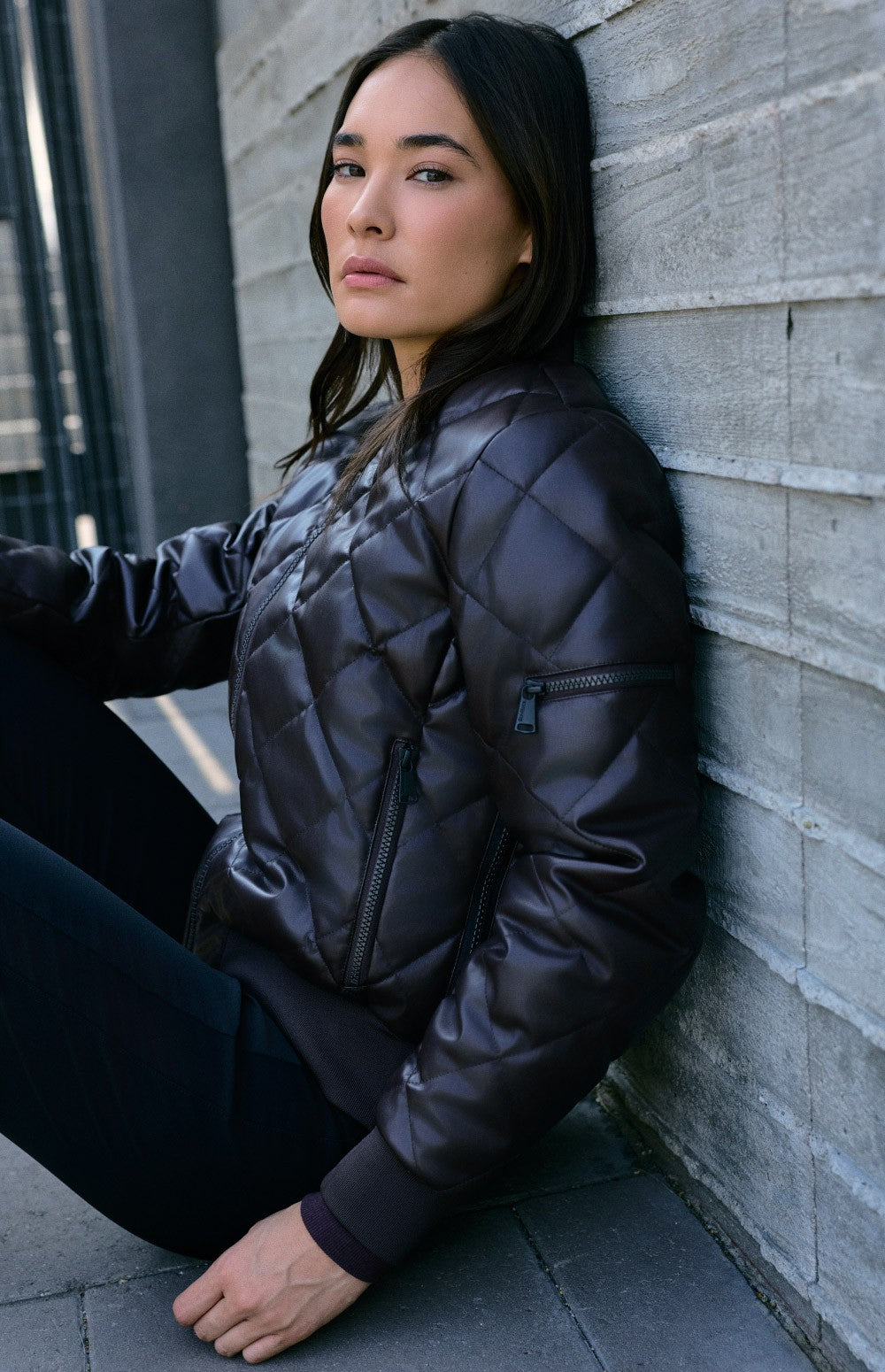 Alp N Rock Catalina Jacket, dark red jacket for women with high neck and slant pockets