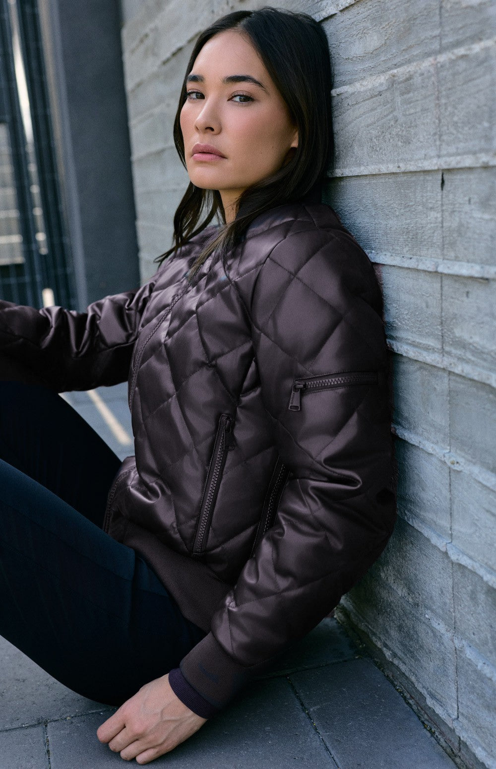Metro Faux Leather Bomber Jacket, Cabernet | Alp N Rock Alp N Rock Womens Outerwear Metro Faux Leather Bomber Jacket | Cabernet