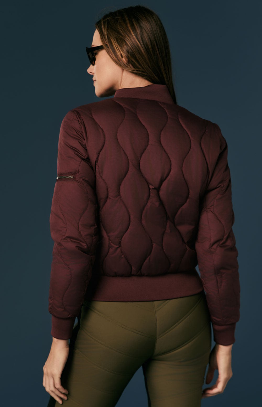 Alp N Rock Metro Bomber Jacket, burgundy quilted bomber jacket for women
