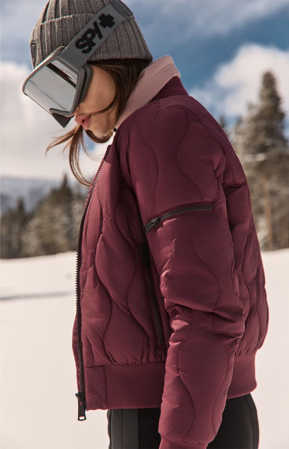 Metro Bomber Jacket, Burgundy | Alp N Rock | Women's Jacket Alp N Rock Womens Outerwear Metro Ii Bomber Jacket | Burgundy