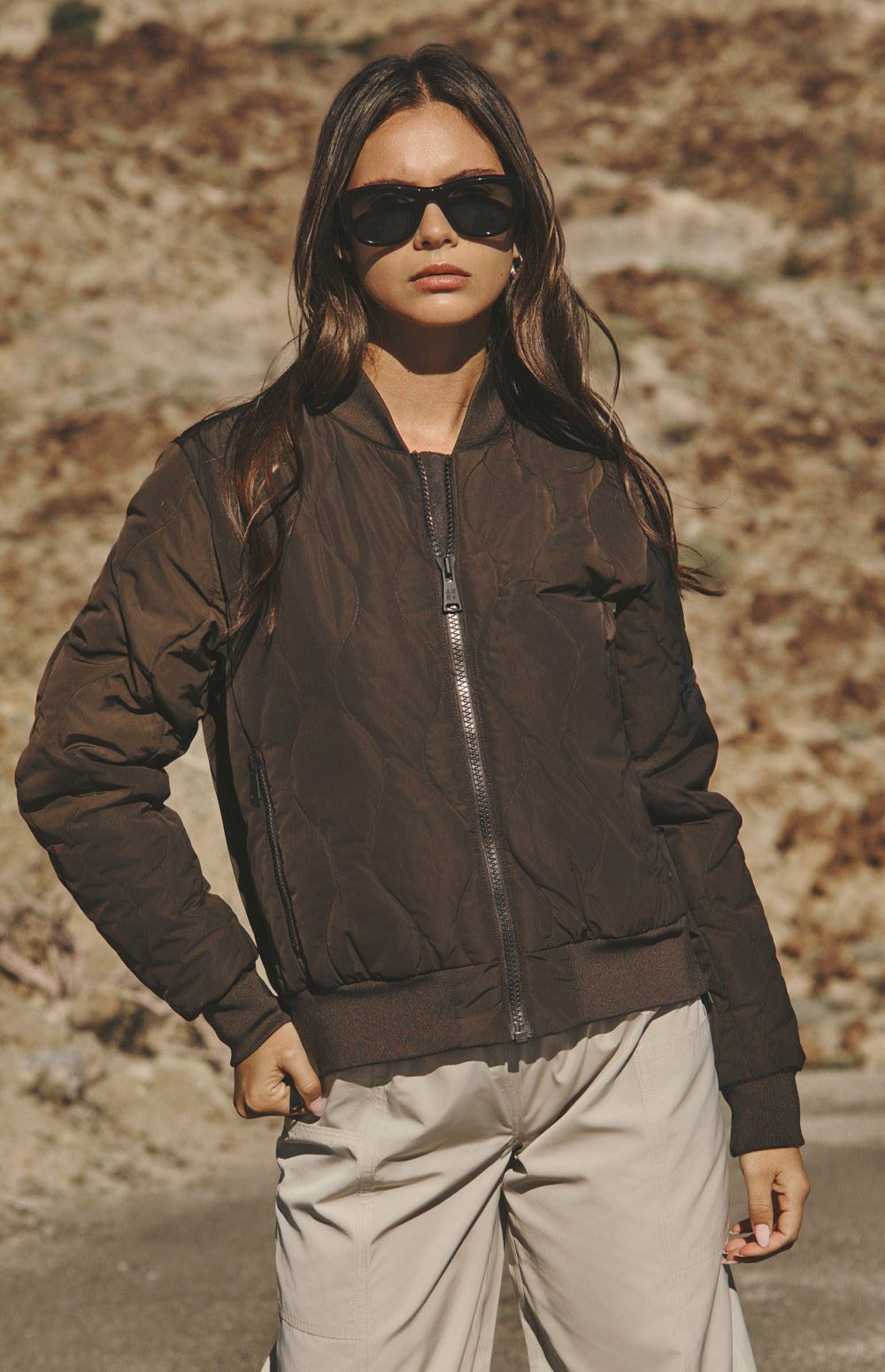 Metro II Bomber Jacket, Coffee | Alp N Rock Alp N Rock Womens Outerwear Metro II Bomber Jacket | Coffee