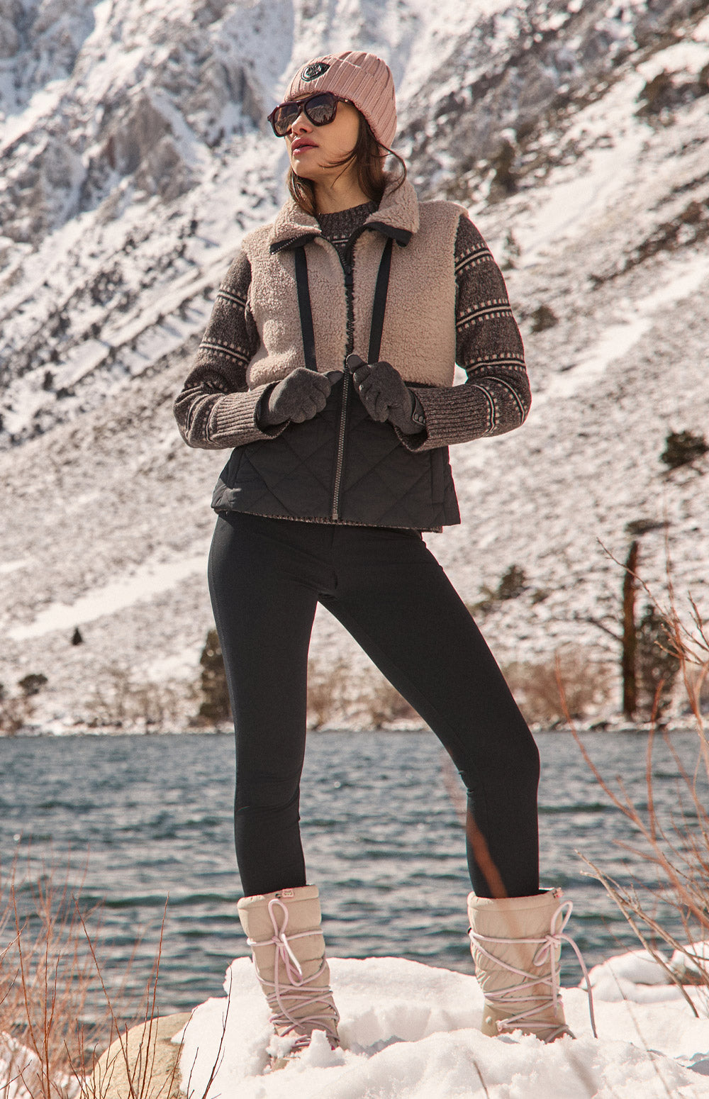 Sage Funnel Neck Zip Vest, Stone | Alp N Rock Alp N Rock Womens Outerwear Sage Zip Vest | Stone