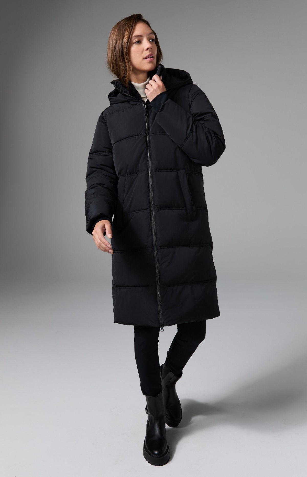 Salzburg Hooded Long Jacket, Black | Alp N Rock Alp N Rock Womens Outerwear Salzburg Hooded Long Jacket | Black