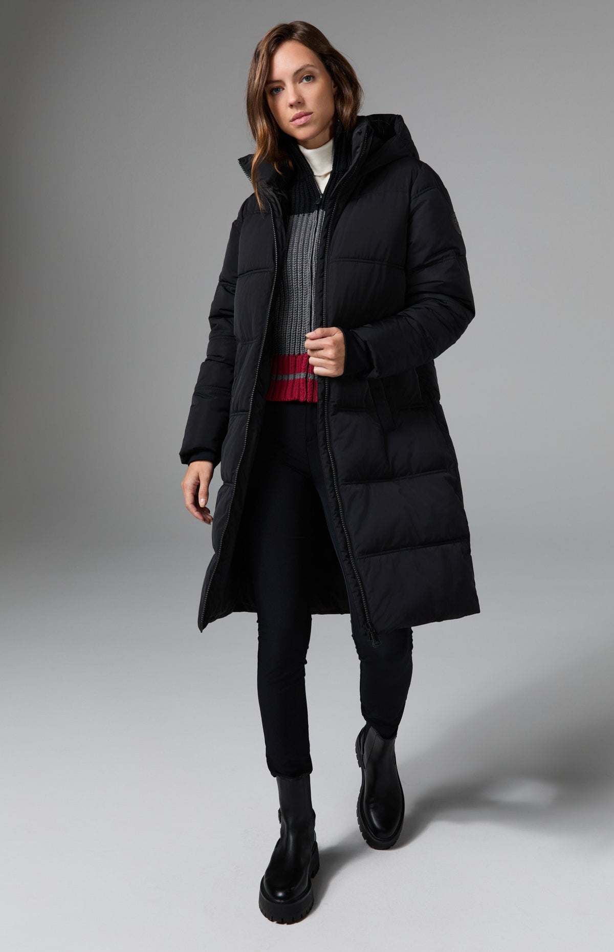 Salzburg Hooded Long Jacket, Black | Alp N Rock Alp N Rock Womens Outerwear Salzburg Hooded Long Jacket | Black
