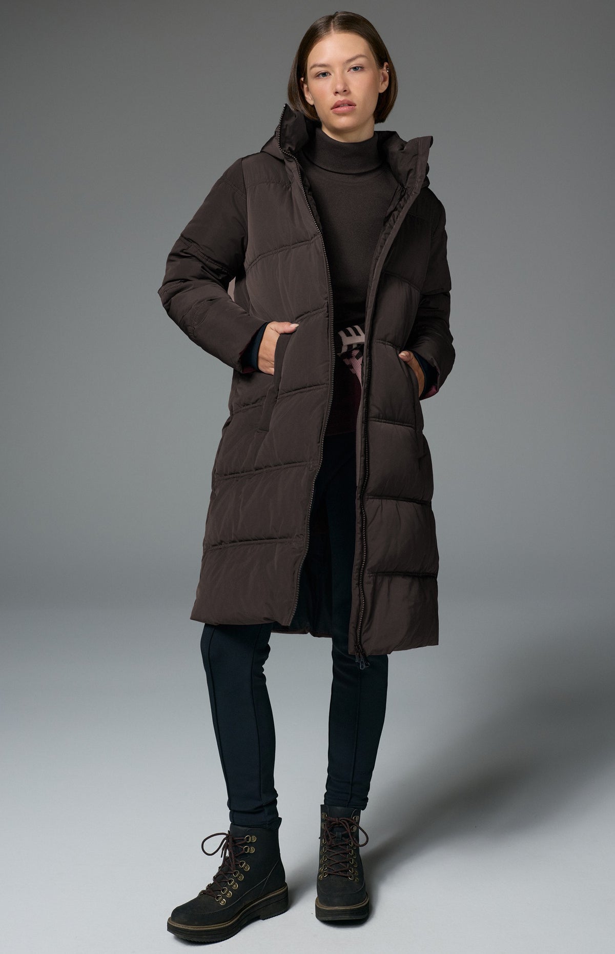 Salzburg Hooded Long Jacket, Coffee | Alp N Rock Alp N Rock Womens Outerwear Salzburg Hooded Long Jacket | Coffee
