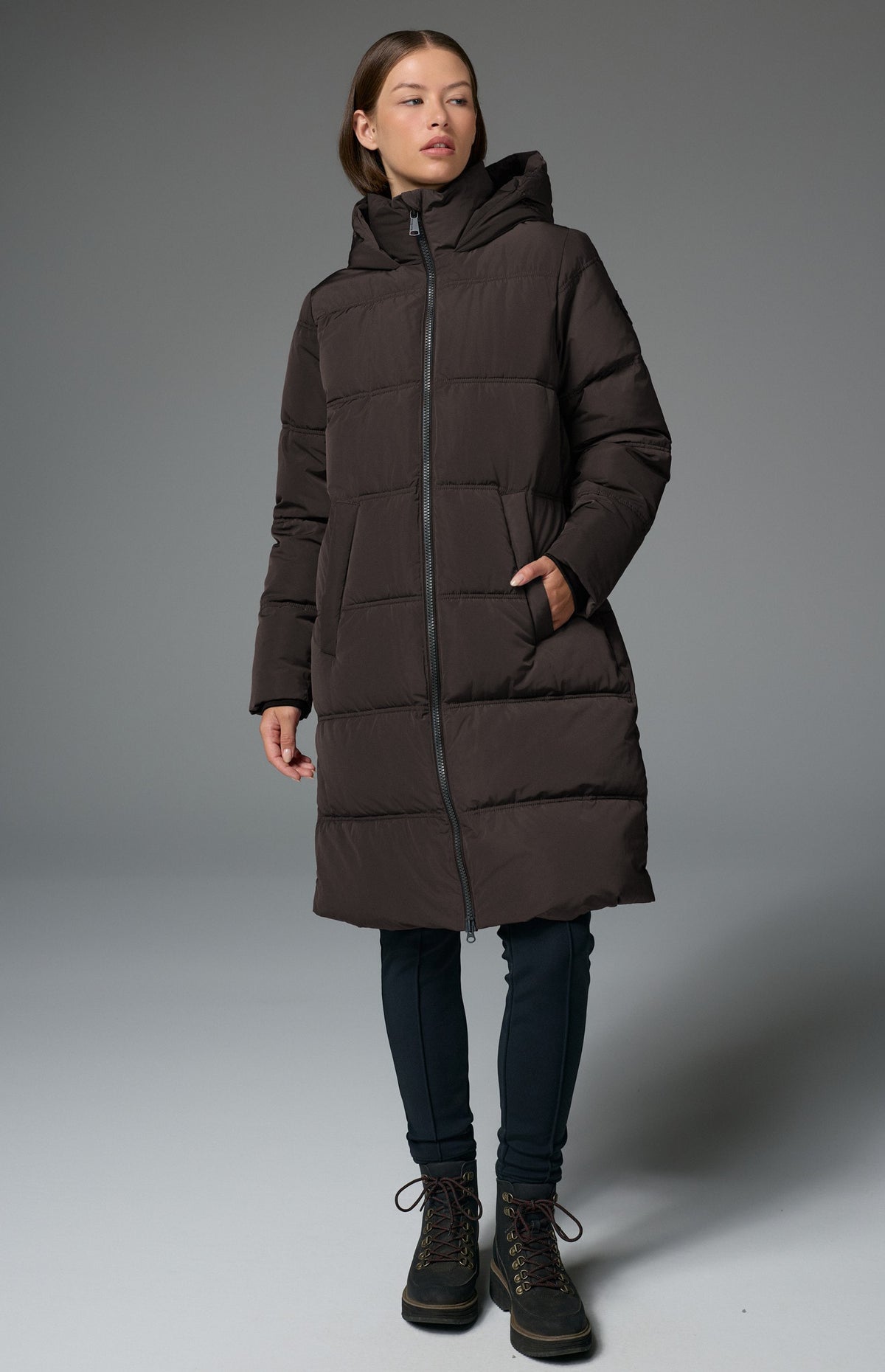 Salzburg Hooded Long Jacket, Coffee | Alp N Rock Alp N Rock Womens Outerwear Salzburg Hooded Long Jacket | Coffee