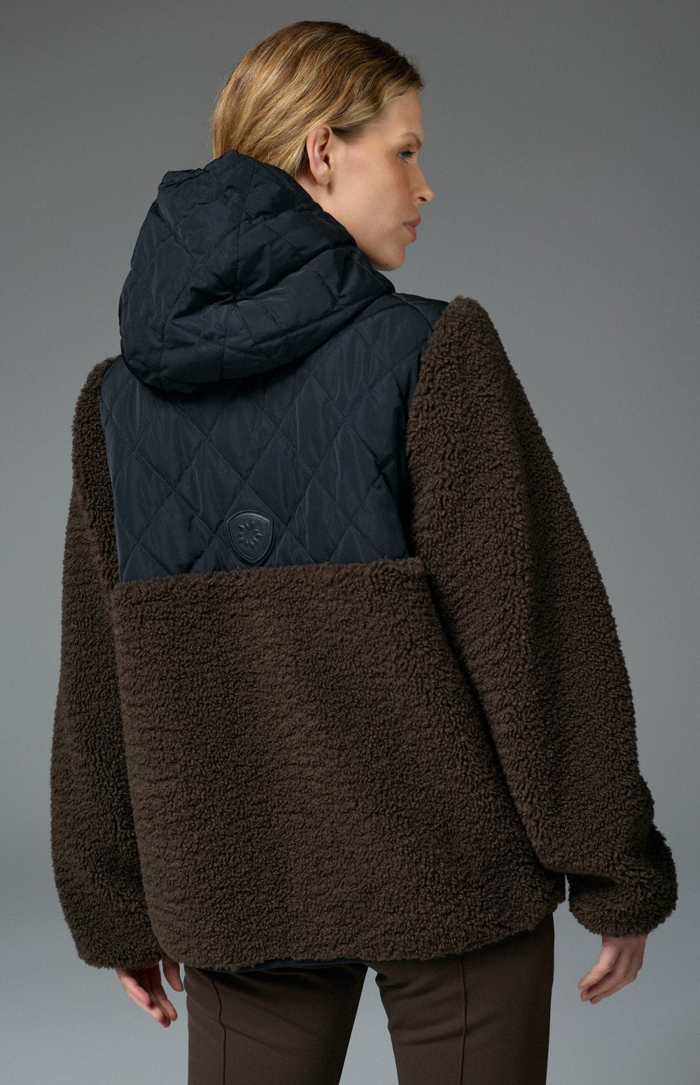 Tahoe Hooded Shearling Jacket, Black/Coffee | Alp N Rock Alp N Rock Womens Outerwear Tahoe Hooded Shearling Jacket | Black/Coffee
