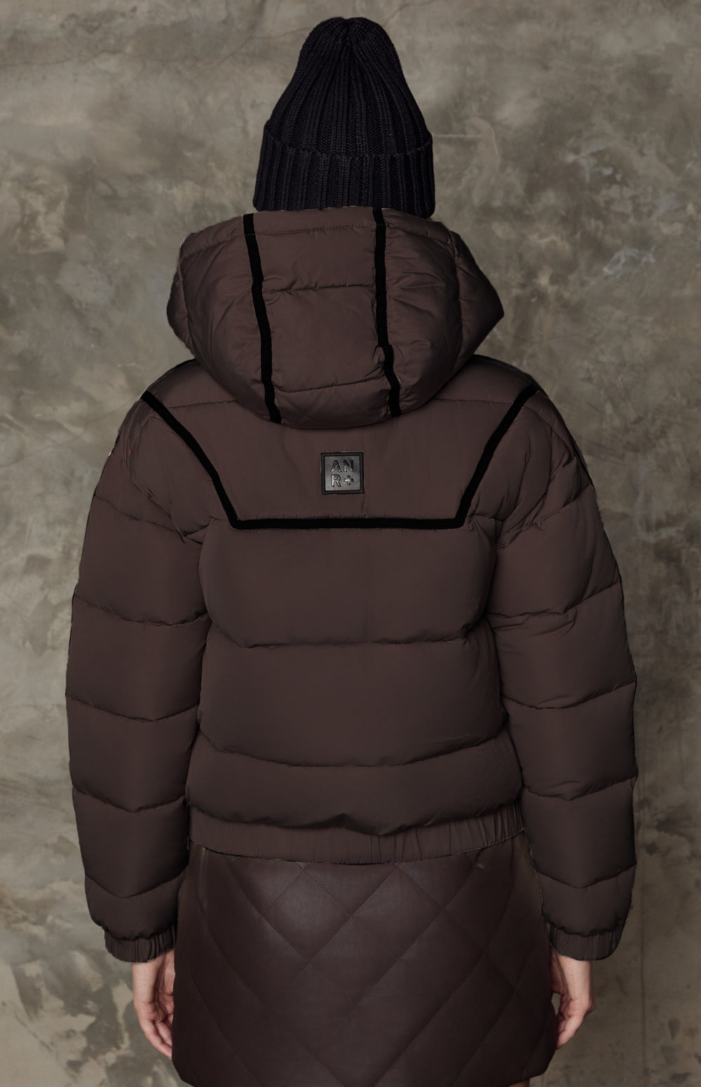 Alp N Rock Whitney Puffer Jacket, warm brown puffer jacket with hood for women