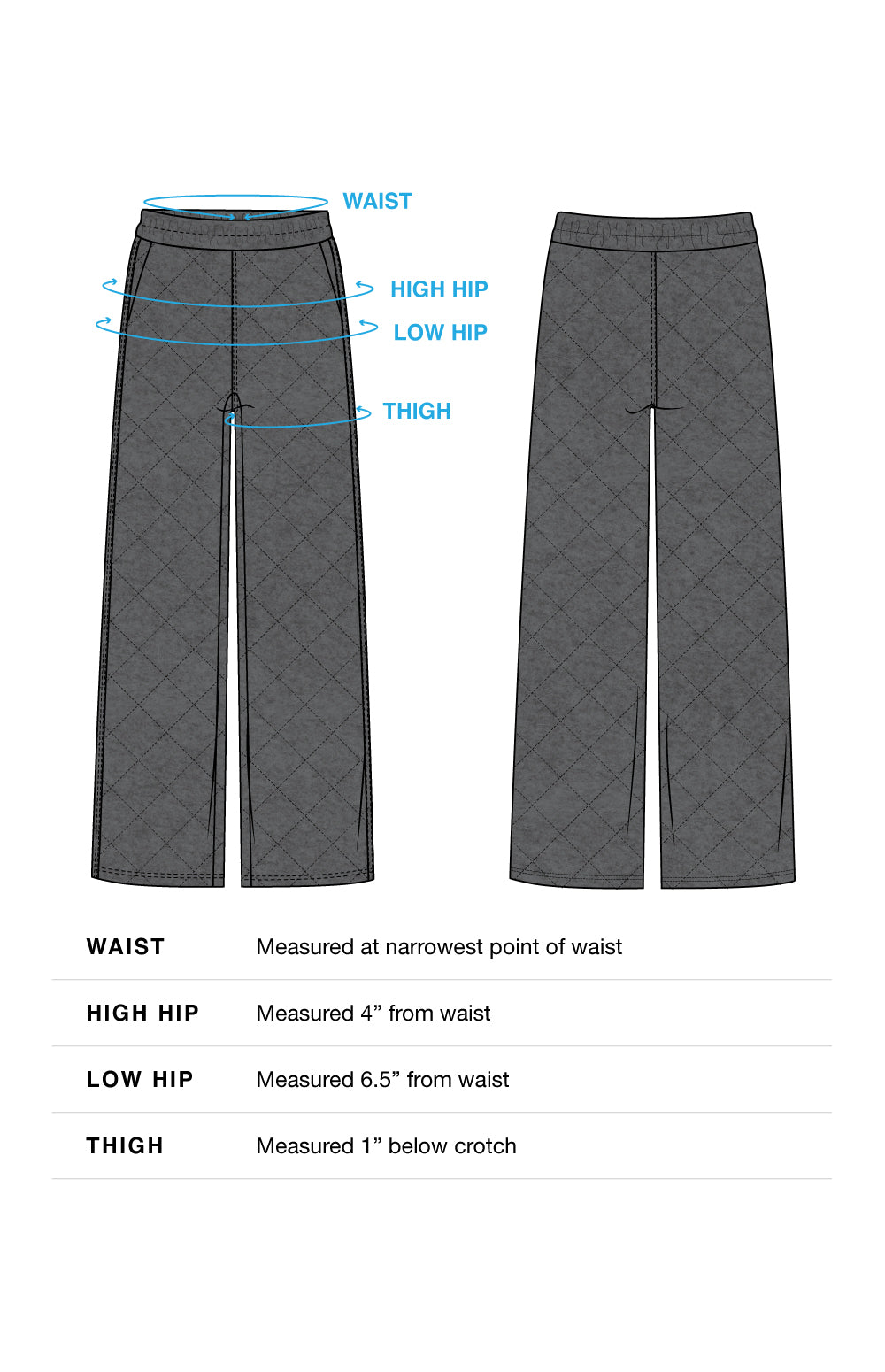 Abby Quilted Wide Leg Pant, Heather Coffee | Alp N Rock Alp N Rock Womens Pant Abby Quilted Wide Leg Pant | Heather Coffee