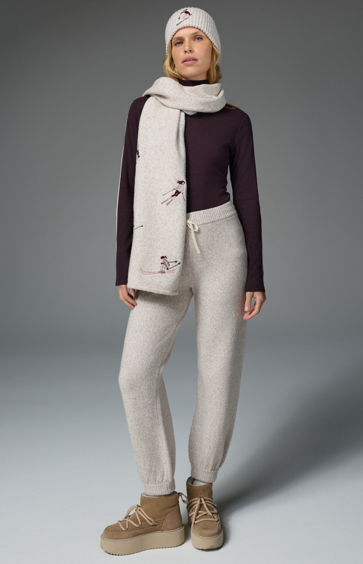 Ahaana Skier Sweater Jogger, Ivory | Alp N Rock Alp N Rock Womens Pant Ahaana Skier Sweater Jogger | Ivory