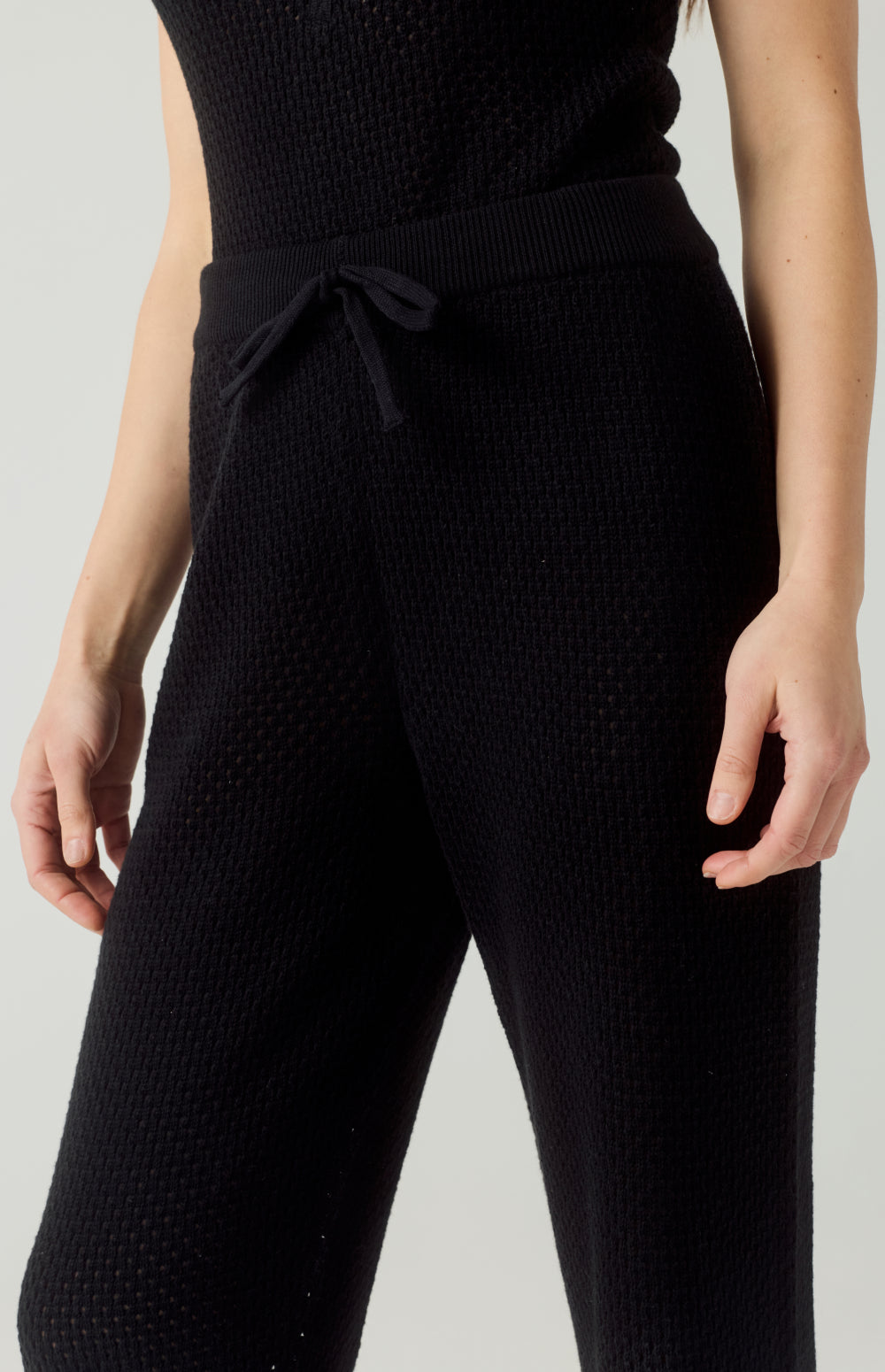 Alp N Rock Brianna Pant, black wide leg pull on knit pant for women