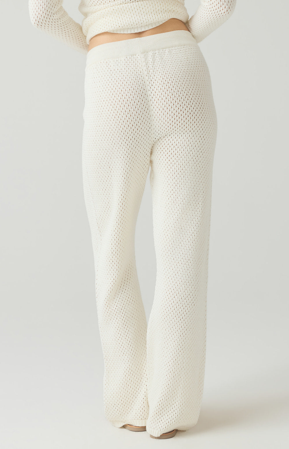 Alp N Rock Brianna Pant, off white straight leg sweater pant with drawstring waist