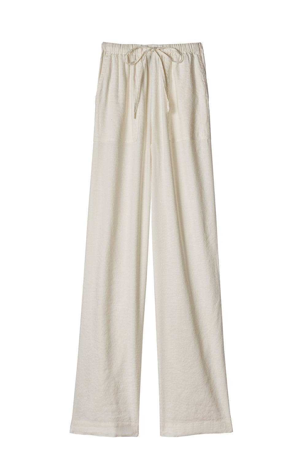 Callie Drawstring Pant by Alp N Rock, Women's Ivory Drawstring Casual Linen Pant